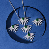 Fireworks Emerald Spark Pendant Set