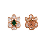 Kundan Elegance Royal Emerald Studs