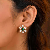 Kundan Elegance Royal Emerald Studs