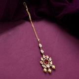 Kundan Elegance Chandni Ruby Maang Tika