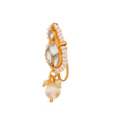 Kundan Elegance Royal Aura Gold Nose Pin