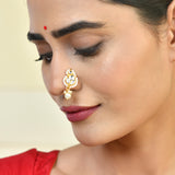 Kundan Elegance Royal Aura Gold Nose Pin