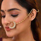 Kundan Elegance Shahi Noor Nath Nose Ring