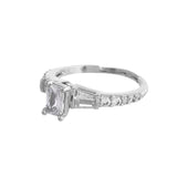 Sparkling Elegance Silver Spark American Diamond Ring