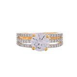 Sparkling Elegance Halo Whisper American Diamond Ring