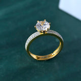 Sparkling Elegance Stellar Glow American Diamond Ring