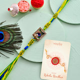 Peacock Feather Divine Thread Rakhi For Brother