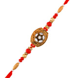 Red Thread Beaded Traditional Motif Rakhi For Brother