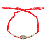 Sparkling Enameled Designer Thread Rakhi For Brother|Voylla Rakhi