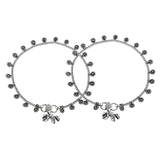 Antique Essentials Meera's Melody Oxidised Anklet Set