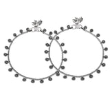 Antique Essentials Meera's Melody Oxidised Anklet Set