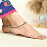 Antique Essentials Meera's Melody Oxidised Anklet Set