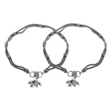 Antique Essentials Kashish Oxidised Anklet Set