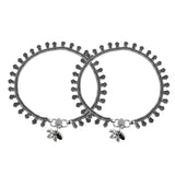 Antique Essentials Saanwari Oxidised Anklet Set