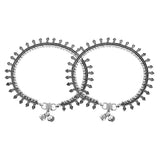 Antique Essentials Shahi Jhanjhar Oxidised Anklet Set