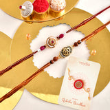 Traditional And Divine Motifs Pack Of 2 Thread Rakhis