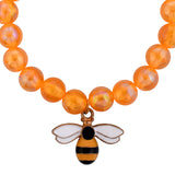Orange Beads Bumblebee Kids Rakhi For Kids