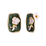 Blossom Springtime Emerald Stud Earrings