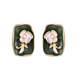 Blossom Springtime Emerald Stud Earrings