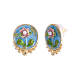 Blossom Floral Artistry Golden Stud Earrings