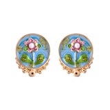 Blossom Floral Artistry Golden Stud Earrings