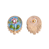 Blossom Floral Artistry Golden Stud Earrings