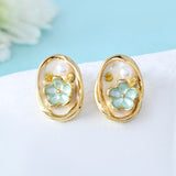 Blossom Daylight Golden Stud Earrings