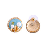 Blossom Seabreeze Golden Stud Earrings