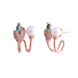 Blossom Aqua Pearl Stud Earrings