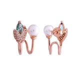 Blossom Aqua Pearl Stud Earrings