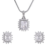 Sparkling Elegance Celestial Crystal American Diamond Pendant Set