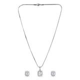 Sparkling Elegance Celestial Crystal American Diamond Pendant Set