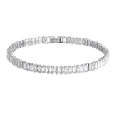 Sparkling Elegance Eternal Crystal American Diamond Tennis Bracelet