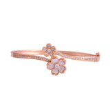 Sparkling Elegance Floral Whisper American Diamond Bracelet