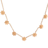 Sparkling Elegance Blossom Charm Gold Necklace