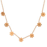 Sparkling Elegance Blossom Charm Gold Necklace