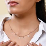 Sparkling Elegance Heart of Joy Charm Necklace