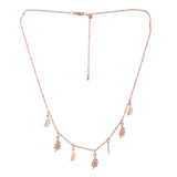 Sparkling Elegance Leafy Whisper Charm Necklace