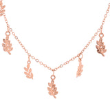 Sparkling Elegance Leafy Whisper Charm Necklace