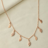 Sparkling Elegance Leafy Whisper Charm Necklace