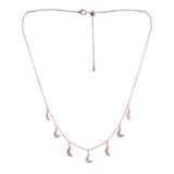 Sparkling Elegance Crescent Dream Charm Necklace