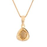 Sparkling Elegance Celestial Gold American Diamond Pendant Set