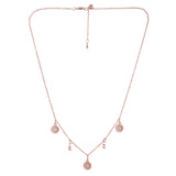 Sparkling Elegance Wildflower Charm Rose Gold Necklace