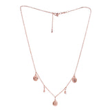 Sparkling Elegance Wildflower Charm Rose Gold Necklace