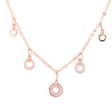 Sparkling Elegance Whimsical Charm Rose Gold Necklace