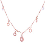 Sparkling Elegance Whimsical Charm Rose Gold Necklace