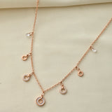 Sparkling Elegance Whimsical Charm Rose Gold Necklace