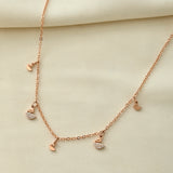 Sparkling Elegance Swan Dreams Charm Rose Gold Necklace