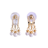 Sparkling Elegance Crystal Pearl Drop Stud Earrings