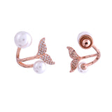 Sparkling Elegance Blooming Pearl Stud Earrings